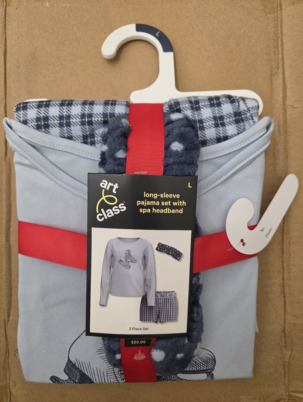 Art Class Girl's Large Pajama Ice Skate Graphic Set With Headband